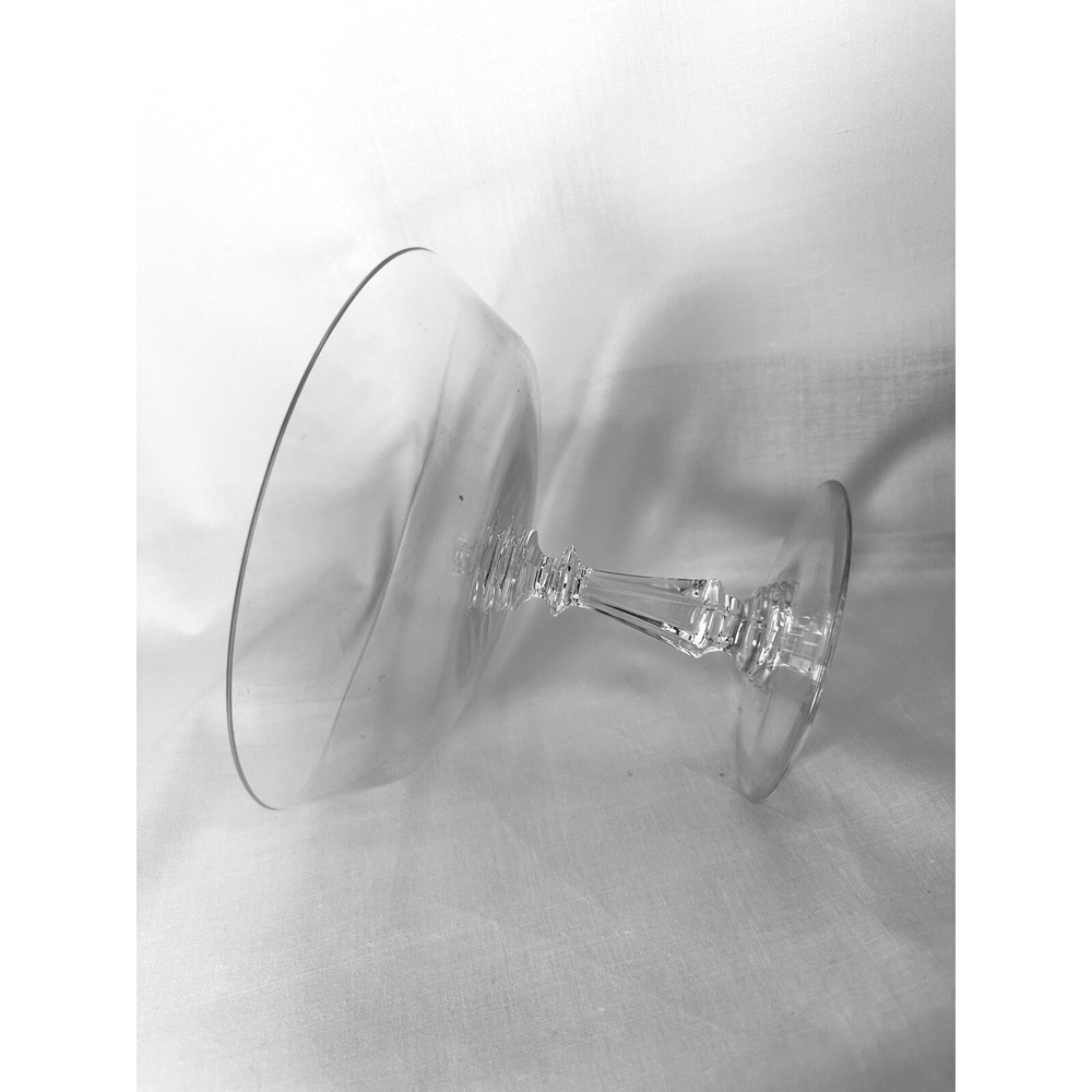 Val St Lambert Handblown Crystal Signed VSL Compote 6 1/4" Pedestal Bowl Dish - Picture 5 of 12